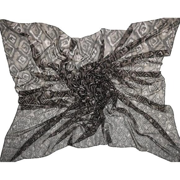 Accessories First Graphic Square Womens Polyester Printed Scarf - Picture 1 of 6